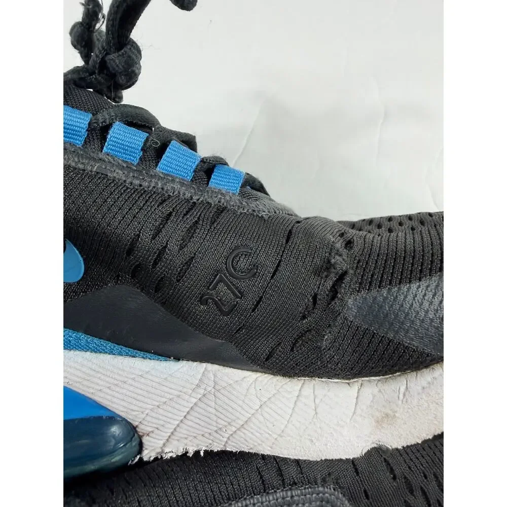 Nike Air Max 270 Anthracite Light Photo Blue Sneakers Size 4 youth